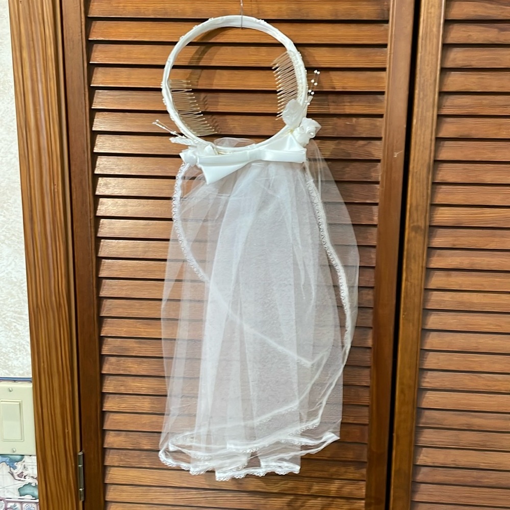 Head Band Veil with Bow